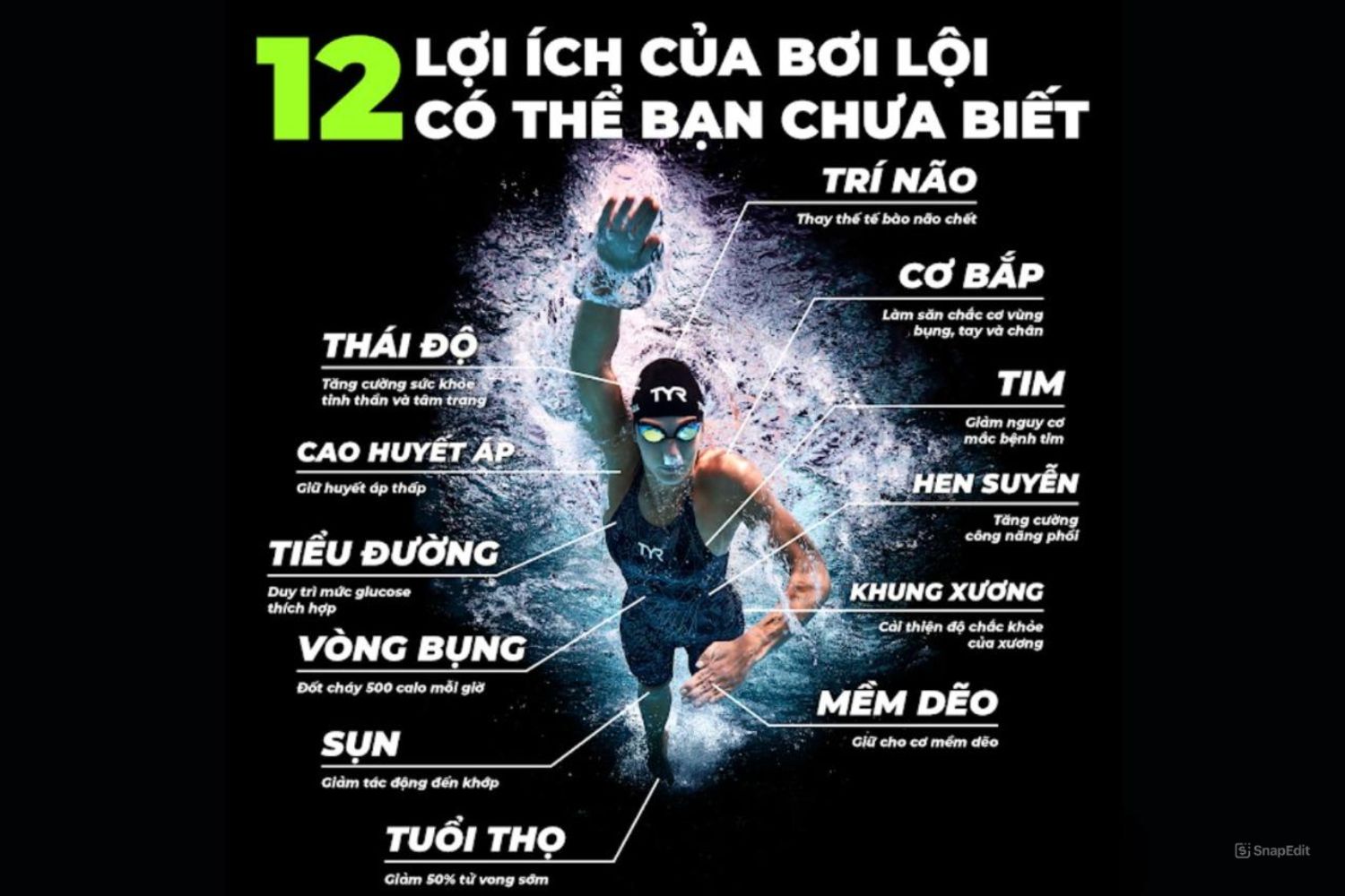 Bơi lội vào buổi sáng hay chiều tối