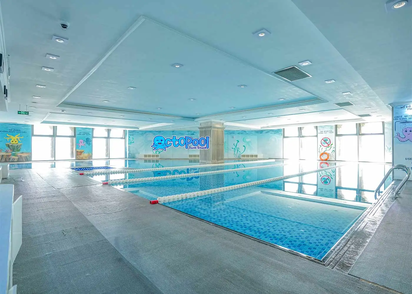 Không gian trong nhà lớp học bơi quận Tây Hồ - Octopool Swim School