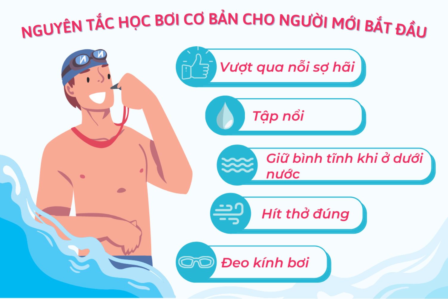 Làm thế nào để vượt qua nỗi sợ nước và học bơi hiệu quả?